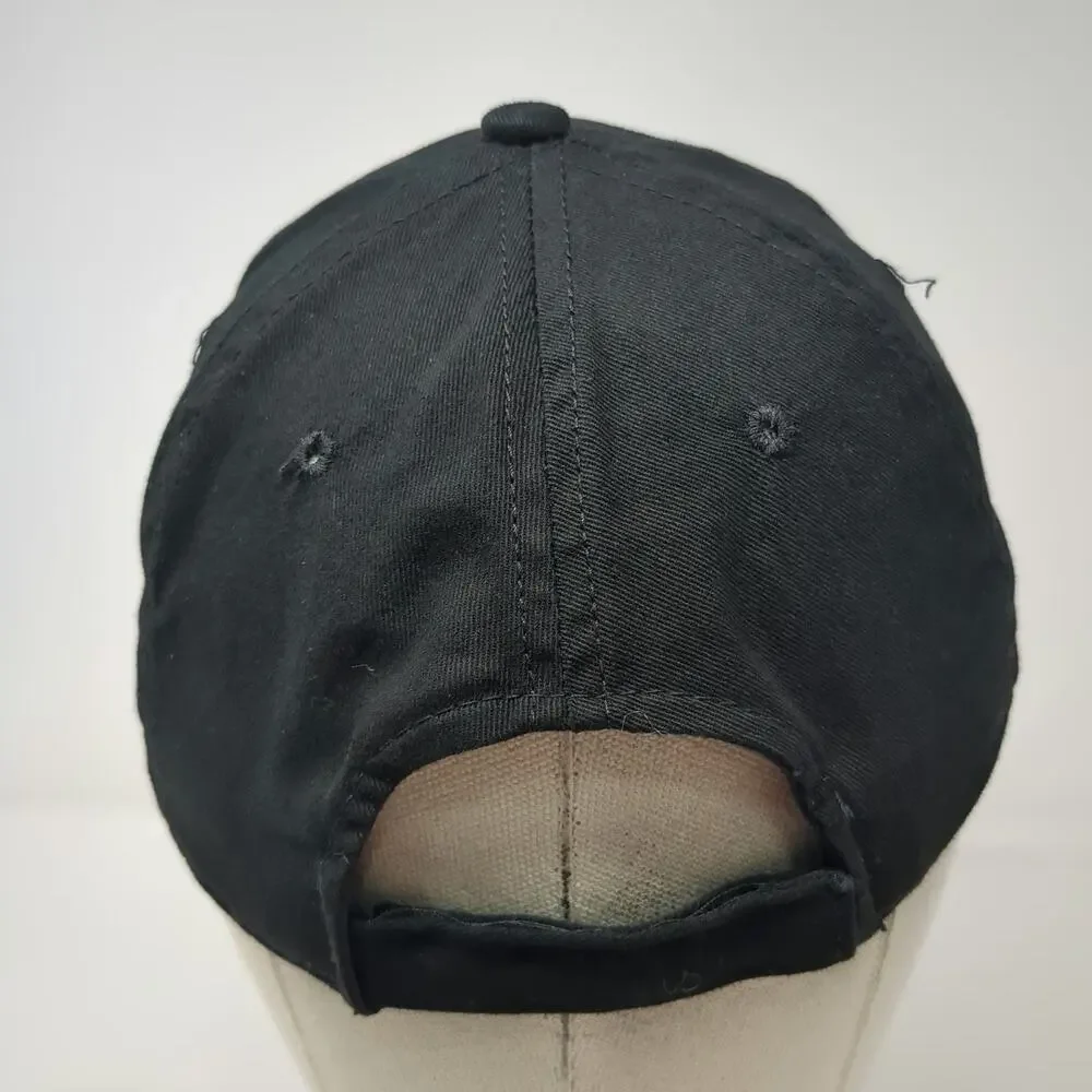 George Baseball Cap Black One Size Adjustable Strapback Plain Solid Blank Hat
